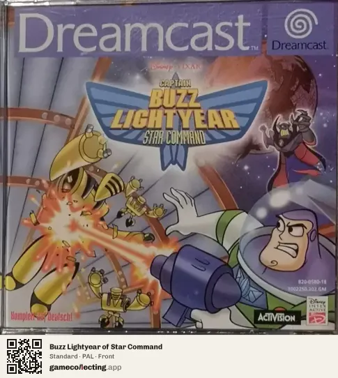 Buzz Lightyear of Star Command Sega Dreamcast, PAL box front