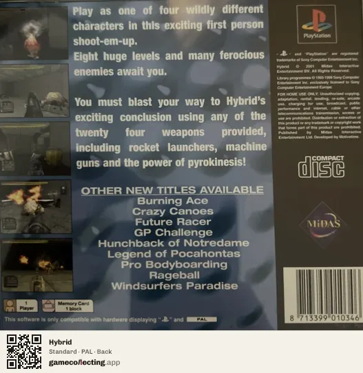 Hybrid PlayStation, PAL box back