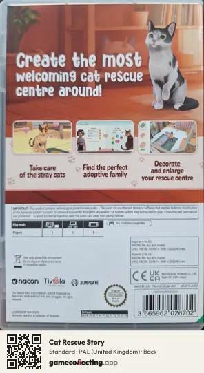 Cat Rescue Story Nintendo Switch, United Kingdom box back