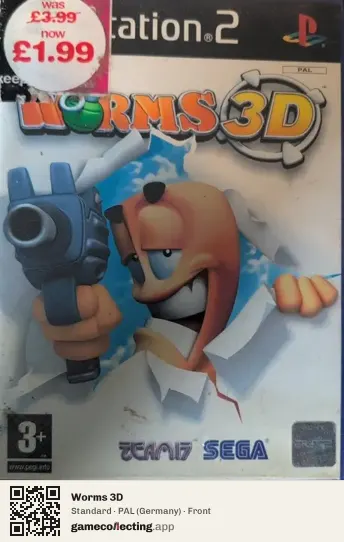 Worms 3D PlayStation 2, Germany box front