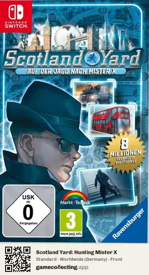 Scotland Yard: Hunting Mister X Nintendo Switch, Germany box front