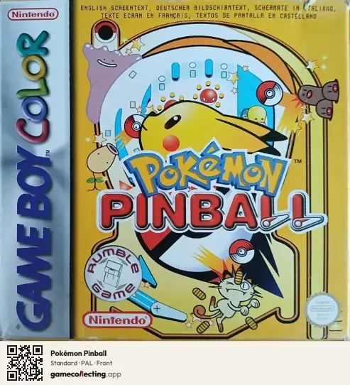 Pokémon Pinball Game Boy Color, PAL box front