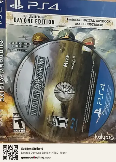 Sudden Strike 4 PlayStation 4, NTSC box front