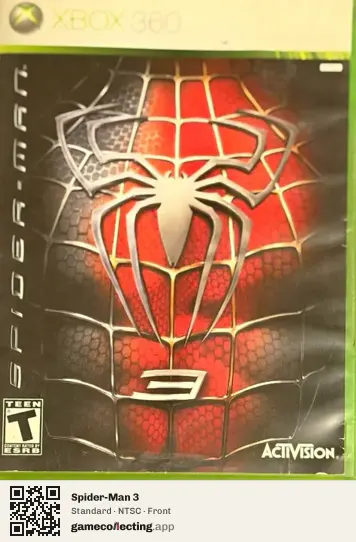 Spider-Man 3 Xbox 360, NTSC box front