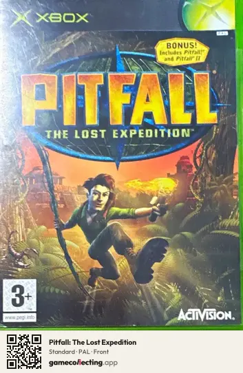 Pitfall: The Lost Expedition Xbox, PAL box front