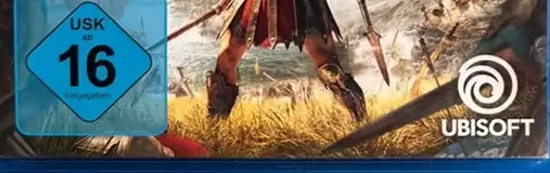 Assassin's Creed Odyssey, the USK square on its front