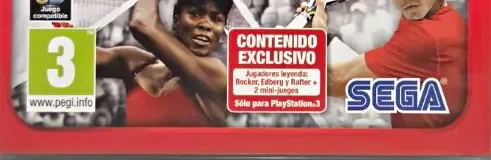 Virtua Tennis 4, the PEGI square on its front