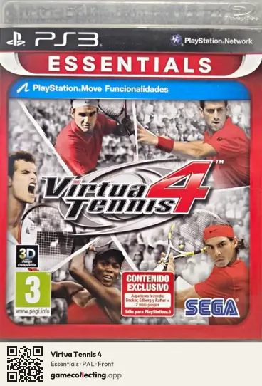 Virtua Tennis 4 PlayStation 3, PAL box front