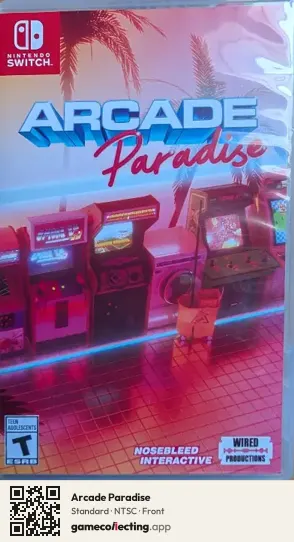 Arcade Paradise Nintendo Switch, NTSC box front