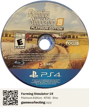 Farming Simulator 19 PlayStation 4, NTSC disc