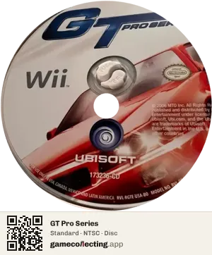GT Pro Series Nintendo Wii, NTSC disc