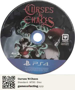 Curses 'N Chaos PlayStation 4, NTSC disc