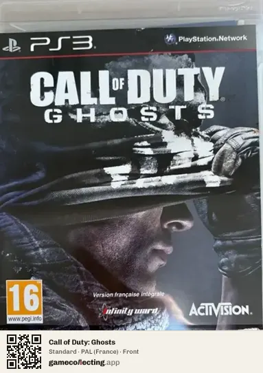 Call of Duty: Ghosts PlayStation 3, France box front