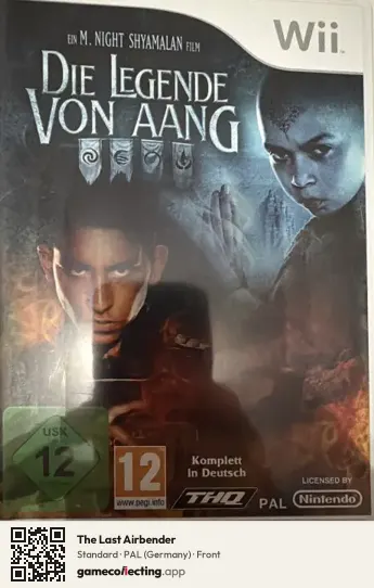 The Last Airbender Nintendo Wii, Germany box front