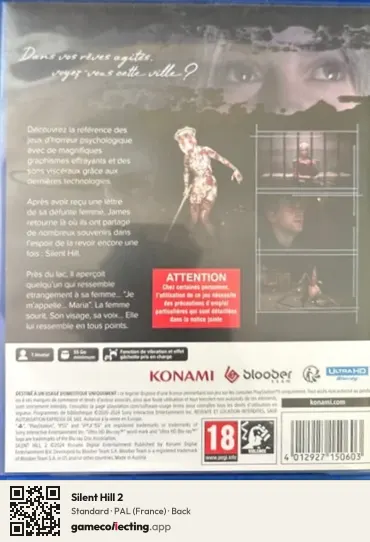 Silent Hill 2 PlayStation 5, France box back