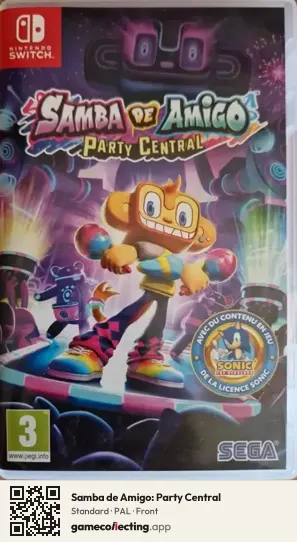 Samba de Amigo: Party Central Nintendo Switch, PAL box front