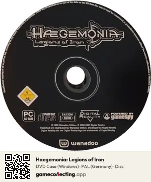 Haegemonia: Legions of Iron Computer, PAL disc