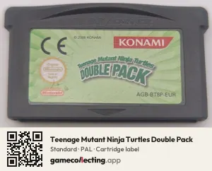 Teenage Mutant Ninja Turtles Double Pack Game Boy Advance, PAL cartridge label
