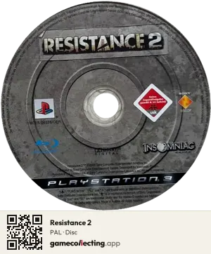 Resistance 2 PlayStation 3, PAL disc