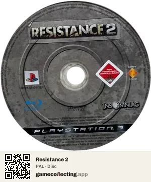 Resistance 2 PlayStation 3, PAL disc