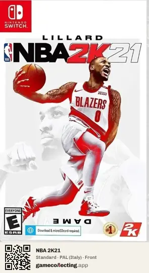 NBA 2K21 Nintendo Switch, Italy box front