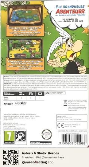 Asterix & Obelix: Heroes Nintendo Switch, Germany box back