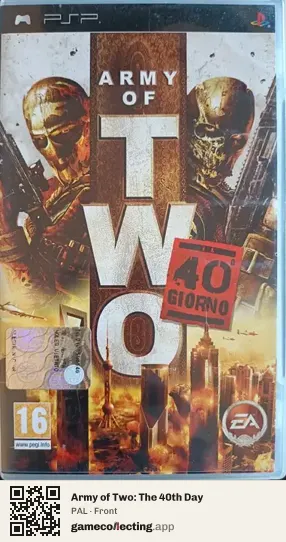 Army of Two: The 40th Day PlayStation Portable, PAL box front