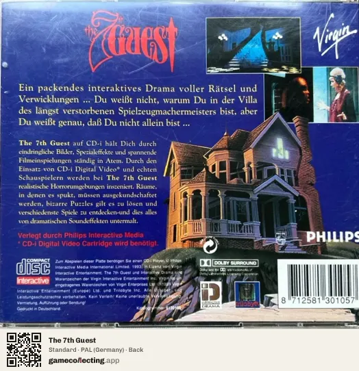 The 7th Guest Philips CD-i, Germany box back