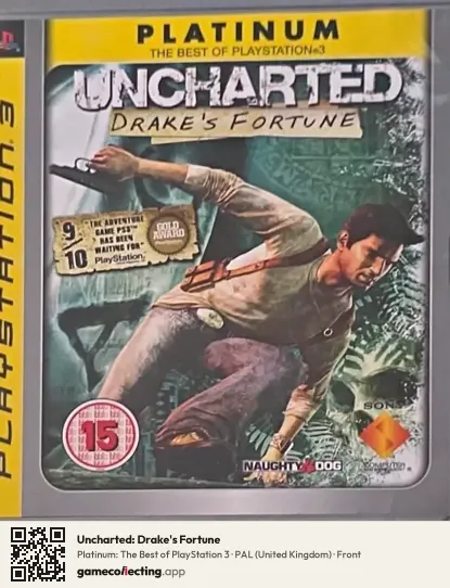 Uncharted: Drake's Fortune PlayStation 3, United Kingdom box front