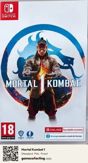 Mortal Kombat 1 Nintendo Switch, PAL box front