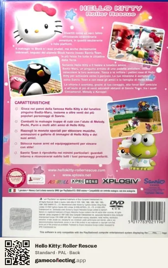 Hello Kitty: Roller Rescue PlayStation 2, PAL box back