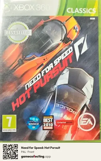Need for Speed: Hot Pursuit Xbox 360, PAL box front