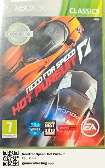 Need for Speed: Hot Pursuit Xbox 360, PAL box front