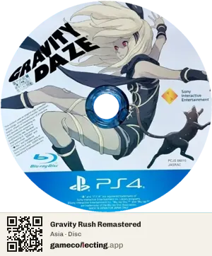 Gravity Rush Remastered PlayStation 4, Asia disc