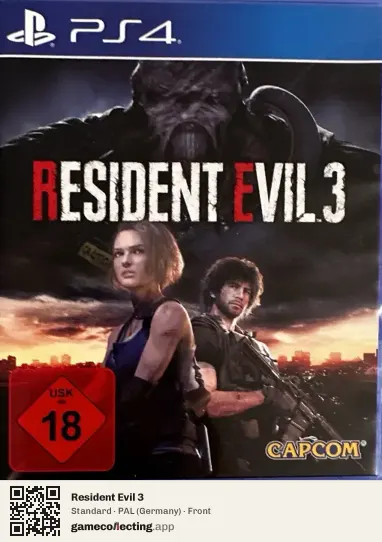 Resident Evil 3 PlayStation 4, Germany box front