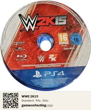 WWE 2K15 PlayStation 4, PAL disc