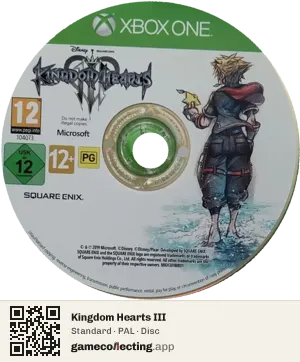Kingdom Hearts III Xbox One, PAL disc