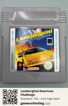 Lamborghini American Challenge Game Boy, PAL cartridge label