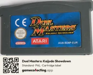 Duel Masters: Kaijudo Showdown Game Boy Advance, PAL cartridge label