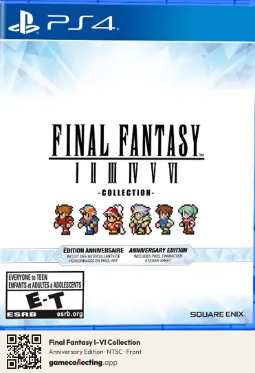 Final Fantasy I-VI Collection PlayStation 4, NTSC box front