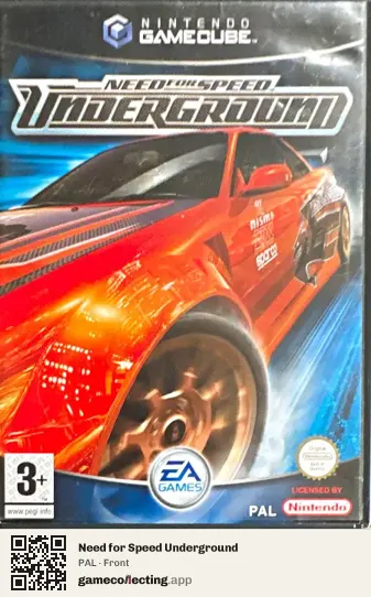 Need for Speed Underground Nintendo GameCube, PAL box front