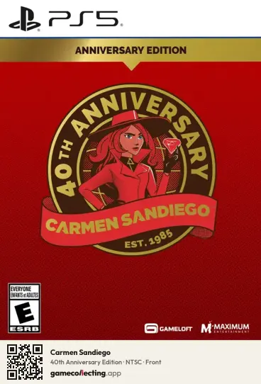 Carmen Sandiego PlayStation 5, NTSC box front