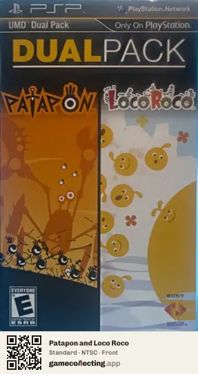 Patapon and Loco Roco PlayStation Portable, NTSC box front