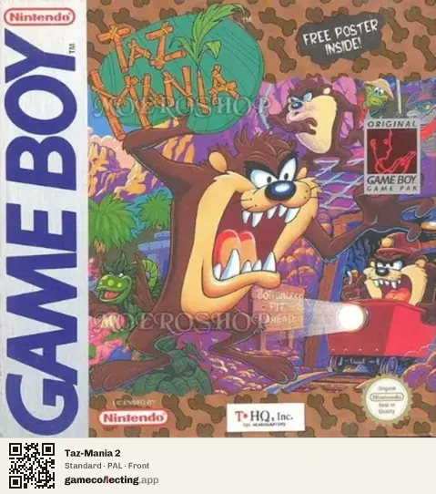 Taz-Mania 2 Game Boy, PAL box front