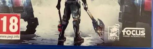 The Surge 2, the PEGI square on its front