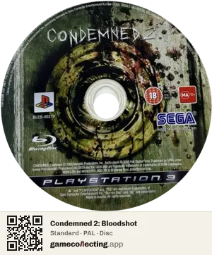 Condemned 2: Bloodshot PlayStation 3, PAL disc