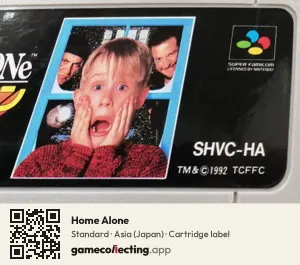 Home Alone Super Nintendo Entertainment System, Asia cartridge label