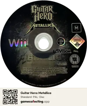Guitar Hero: Metallica Nintendo Wii, PAL disc