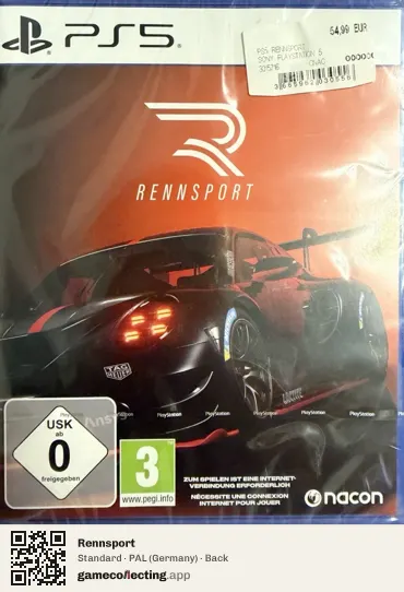 Rennsport PlayStation 5, Germany box back