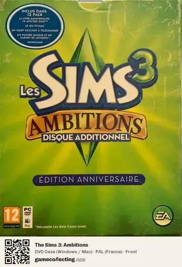 The Sims 3: Ambitions Computer, France box front